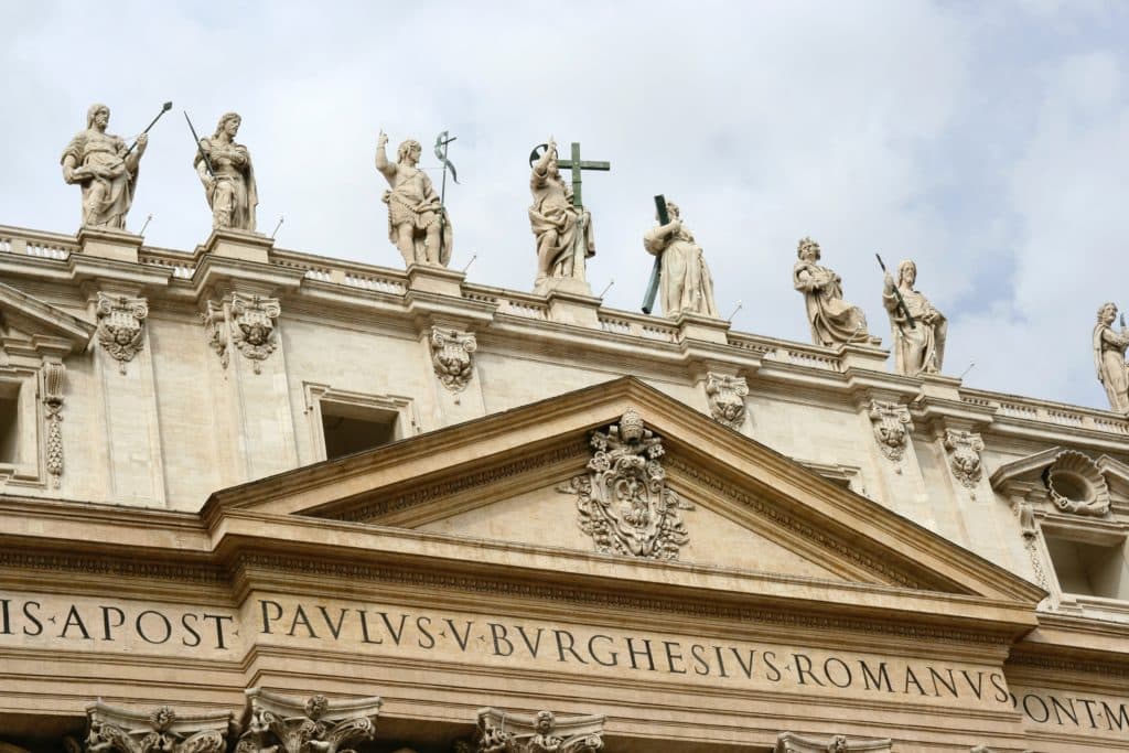 roof of roman catholic church