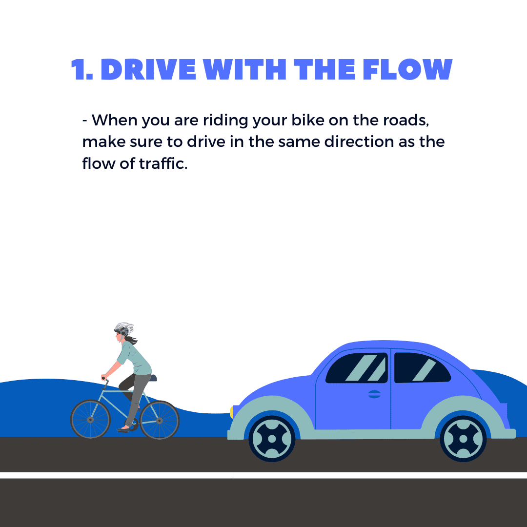 bike on the road: drive with the flow