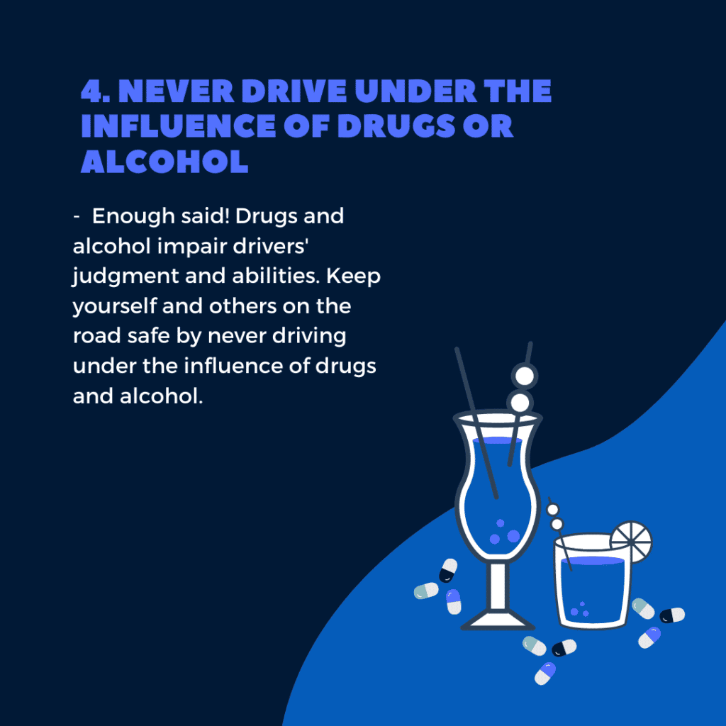 Never Drive Under the Influence of Drugs or Alcohol Slide